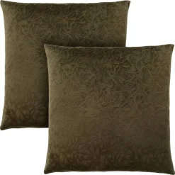 Pillows, Set Of 2, 18 X 18 Square, Insert Included, Decorative Throw, Accent, Sofa, Couch, Bedroom, Green Hypoallergenic Polyester, Modern