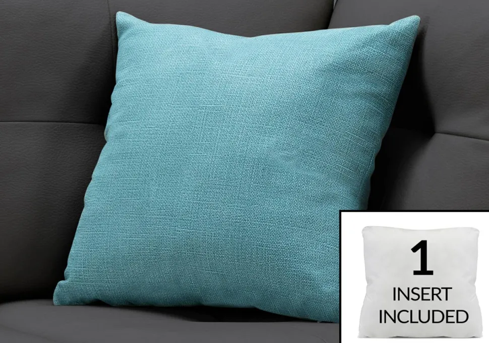 Pillows, 18 X 18 Square, Insert Included, Decorative Throw, Accent, Sofa, Couch, Bedroom, Blue Hypoallergenic Polyester, Modern