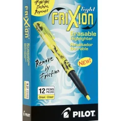 Pilot FriXion Light Erasable Highlighters, Pack of 12, Chisel Tip, Yellow