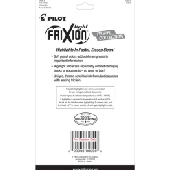 Pilot FriXion Light Pastel Erasable Highlighters, Pack of 5, Chisel Tip, Assorted Colors, 46543