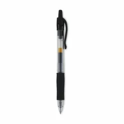 Pilot G2 Retractable Gel Pens, Bold Point, 1.0 mm, Clear Barrels, Black Ink, Pack Of 12 Pens