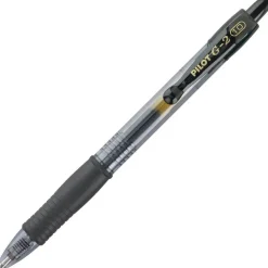 Pilot G2 Retractable Gel Pens, Pack Of 36, Bold Point, 1.0 mm, Clear Barrel, Black Ink