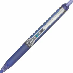 Pilot Precise V7 Liquid Ink Retractable Rollerball Pens, Fine Point, 0.7 mm, Assorted Barrels, Blue Ink, Pack Of 12 Pens