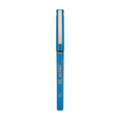 Pilot Precise V5 Rollerball Pen, Stick, Extra-Fine 0.5 mm, Blue Ink, Blue/Clear Barrel, Dozen