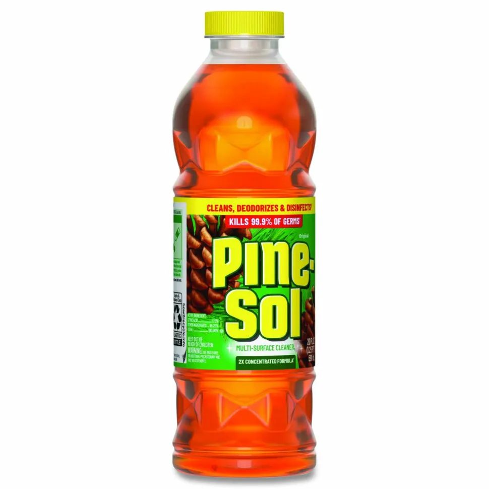 Pine-Sol Multi-Surface Cleaner Disinfectant Concentrated, Pine Scent, 20 oz Bottle, 8/Carton