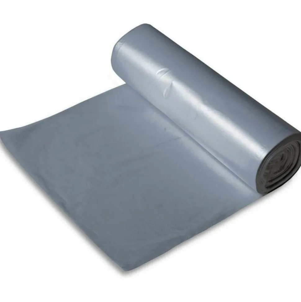 Pitt Plastics Linear Low Can Liners, 33" x 39", 1.1 Mil, Gray, Box Of 100
