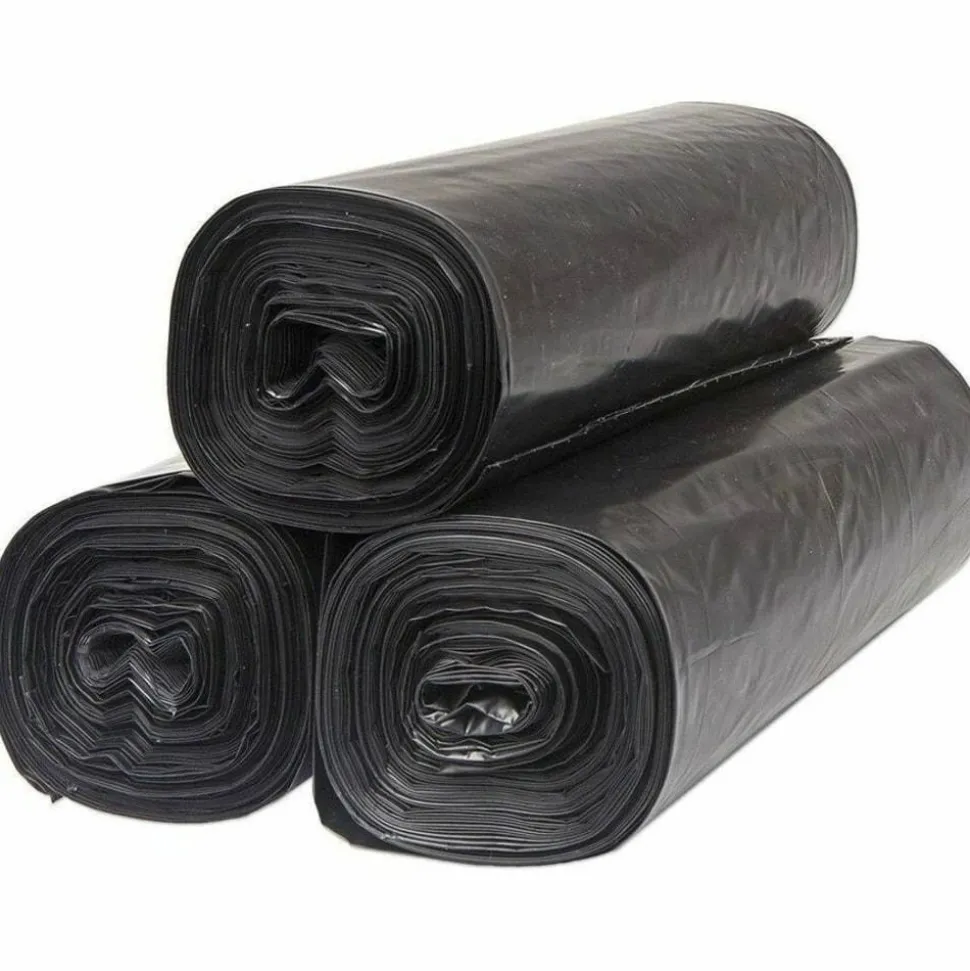 Pitt Plastics Repro Can Liners, 0.9-mil, 16 Gallons, Black, Case Of 500