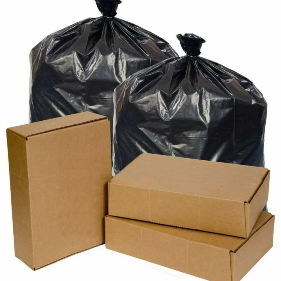 Pitt Plastics Repro Can Liners, 0.9-mil, 16 Gallons, Black, Case Of 500