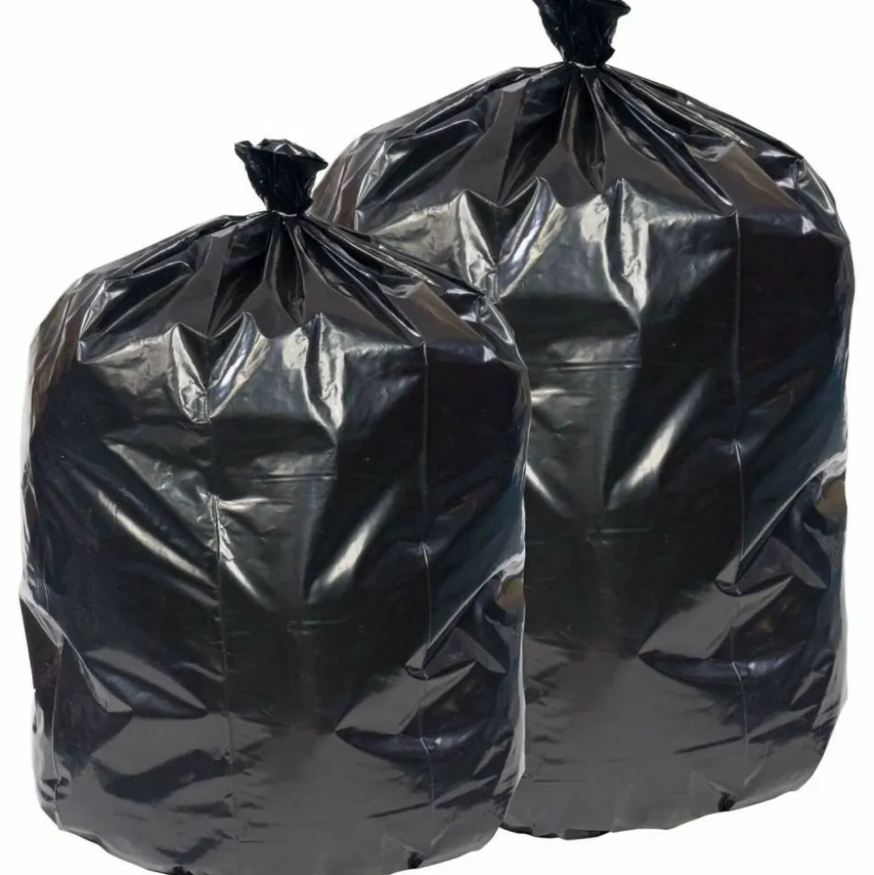 Pitt Plastics Repro Can Liners, 0.9-mil, 16 Gallons, Black, Case Of 500