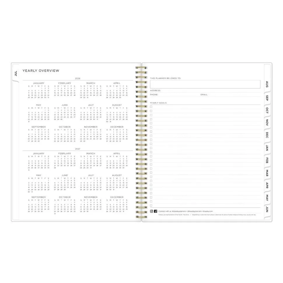 Planning Calendar AG Multi Color Smoke PP 8.5x11 AY26–27, 2026 to 2027 Calendar