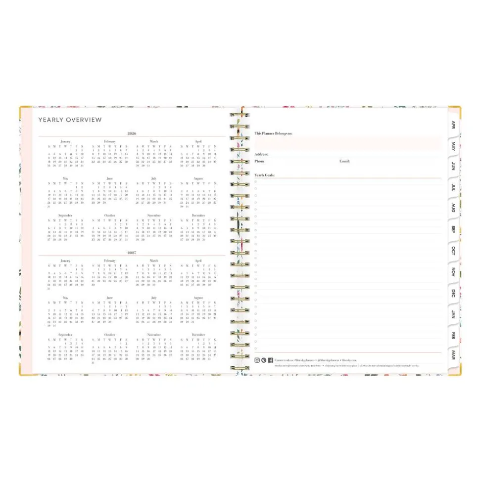 Planning Calendar BS Londonberry Matte 8.5x11 AY26–27 (15-mo), 2026 to 2027 Calendar