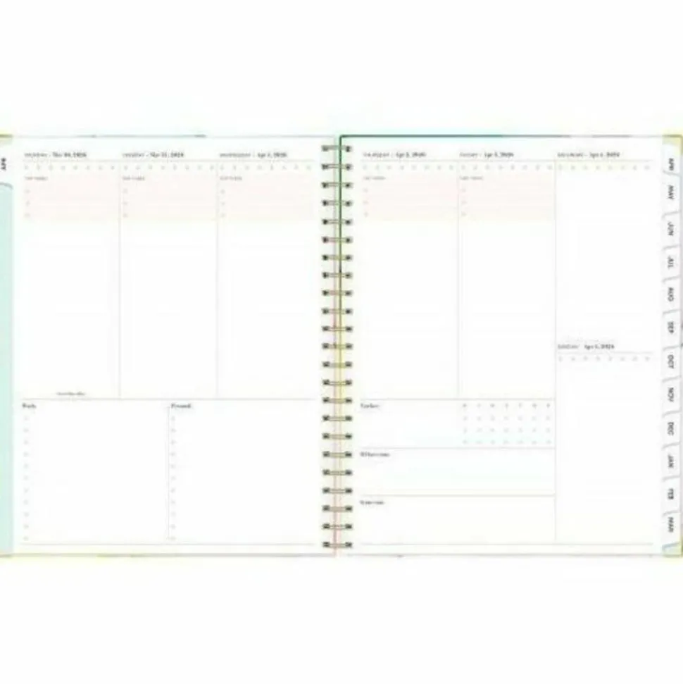 Planning Calendar BS Rainbow Ink Matte 8.5x11 AY26–27 (15-mo), 2026 to 2027 Calendar