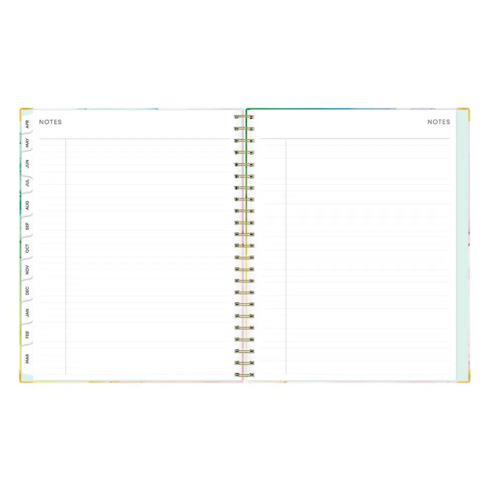 Planning Calendar BS Rainbow Ink Matte 8.5x11 AY26–27 (15-mo), 2026 to 2027 Calendar