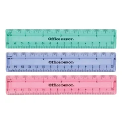 Plastic Ruler, 6", Assorted Colors (No Color Choice), 1 Each