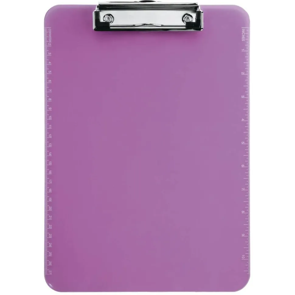 Plastic Clipboard, 9" x 12-1/2", Assorted Colors (No Color Choice)