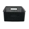 Plastic Weave Bin, Medium Size, Black