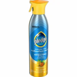 Pledge Multi Surface Antibacterial Everyday Cleaner, Citrus Scent, 9.7 oz Aerosol Spray, 6/Carton