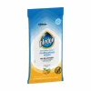 Pledge Multi-Surface Cleaner Wet Wipes, Cloth, 7 x 10, Fresh Citrus, White, 25/Pack, 12 Packs/Carton