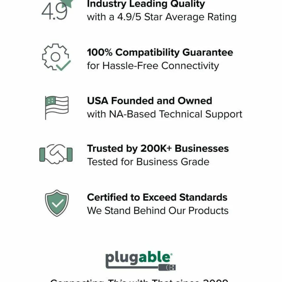 Plugable 3-Port USB 3.0 Hub with Gigabit Ethernet | Compatible with Windows, macOS, Linux, and ChromeOS