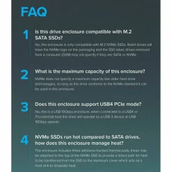 Plugable USB C to M.2 NVMe Tool-free Enclosure USB C and Thunderbolt 3 Compatible up to USB 3.1 Gen 2 Speeds (10Gbps).