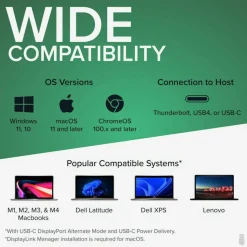 Plugable USB C Triple Display Docking Station | 100W PD, 3x HDMI (1x 4K 30Hz, 2x 1080p 60Hz), 6x USB 5Gbps Ports