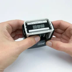 2000 PLUS Date 4 Message Dater Stamp Self-Inking Date 4-in-1 Message Dater Stamp, Received, Entered, Paid, Faxed, 15/16" x 1-3/4", Blue and Red Ink
