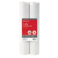 1-Ply Bond Paper Rolls, 2-1/4" x 130', White, Pack Of 12