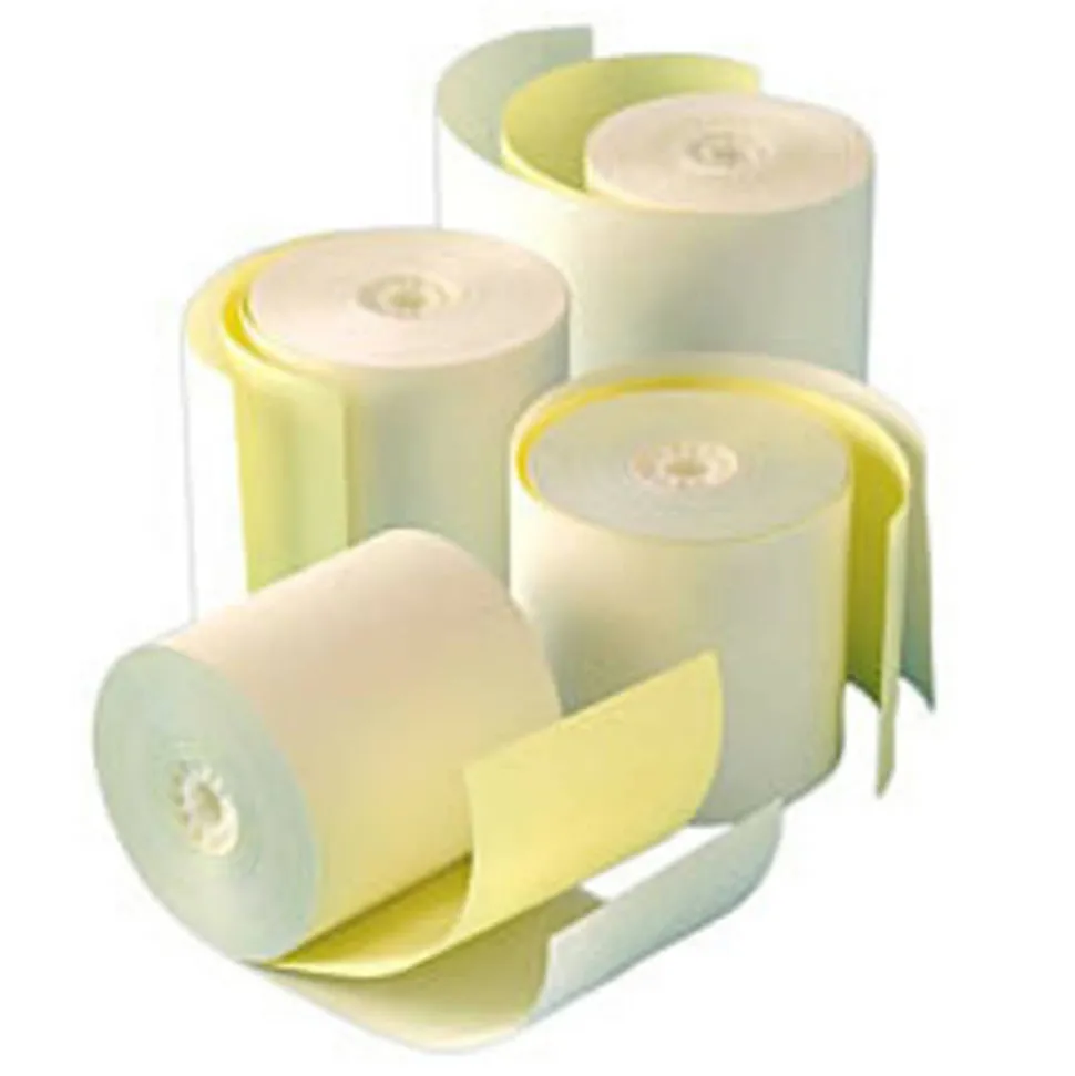 2-Ply Paper Rolls, 2 1/4" x 100', Canary/White