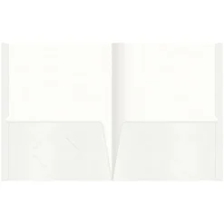 2-Pocket Paper Folders, Off-White, Pack of 25