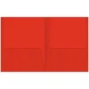 2-Pocket Paper Folders, Red, Pack of 25