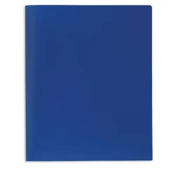 2-Pocket Poly Folders, Letter Size, Assorted Colors, Pack Of 10
