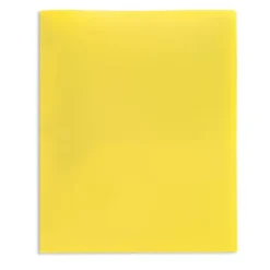 2-Pocket Poly Folders, Letter Size, Assorted Colors, Pack Of 10