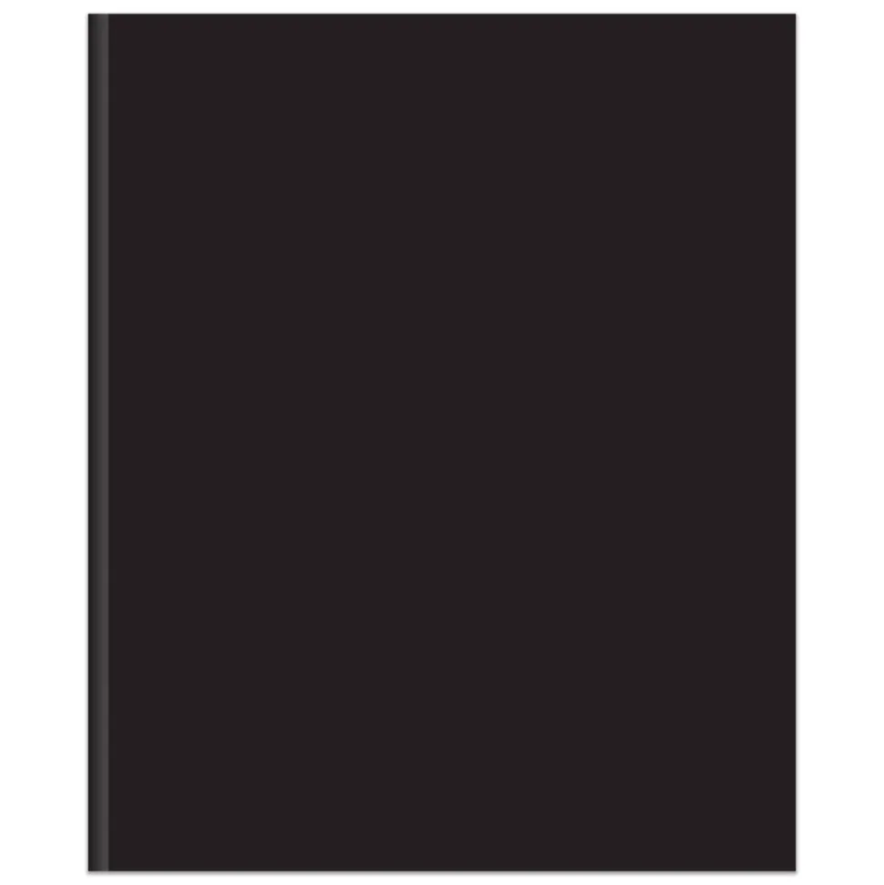 2-Pocket School-Grade Paper Folder with Prongs, Letter Size, Black