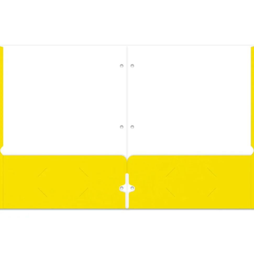 2-Pocket School-Grade Paper Folder, Letter Size, Yellow