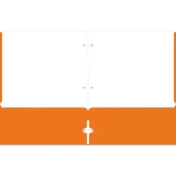 2-Pocket School-Grade Paper Folder, Letter Size, Orange