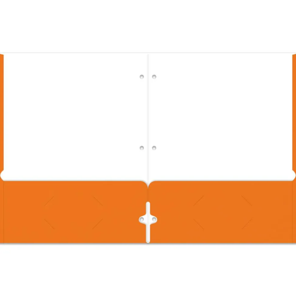 2-Pocket School-Grade Paper Folder, Letter Size, Orange
