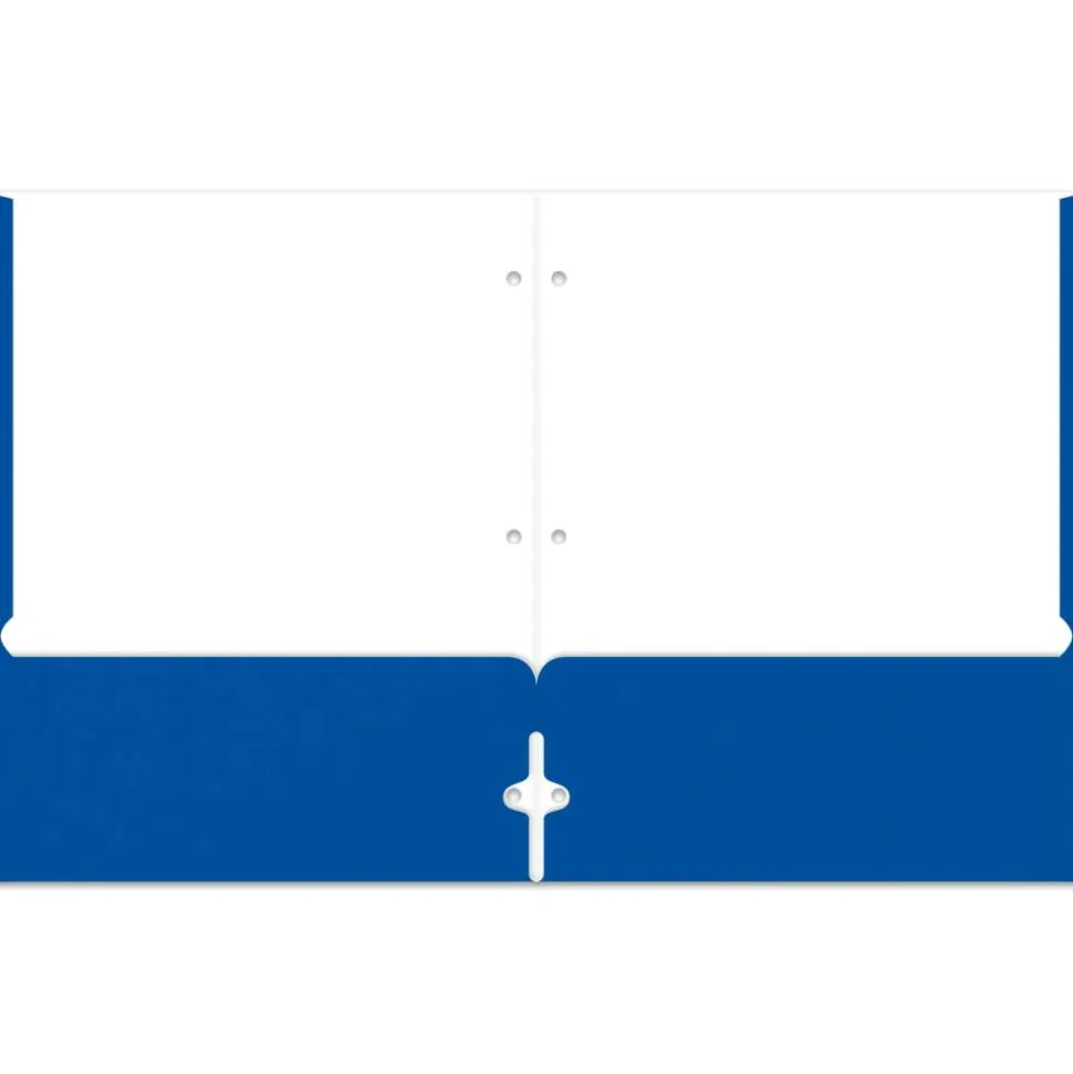 2-Pocket School-Grade Paper Folder, Letter Size, Blue