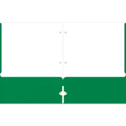 2-Pocket School-Grade Paper Folder, Letter Size, Green