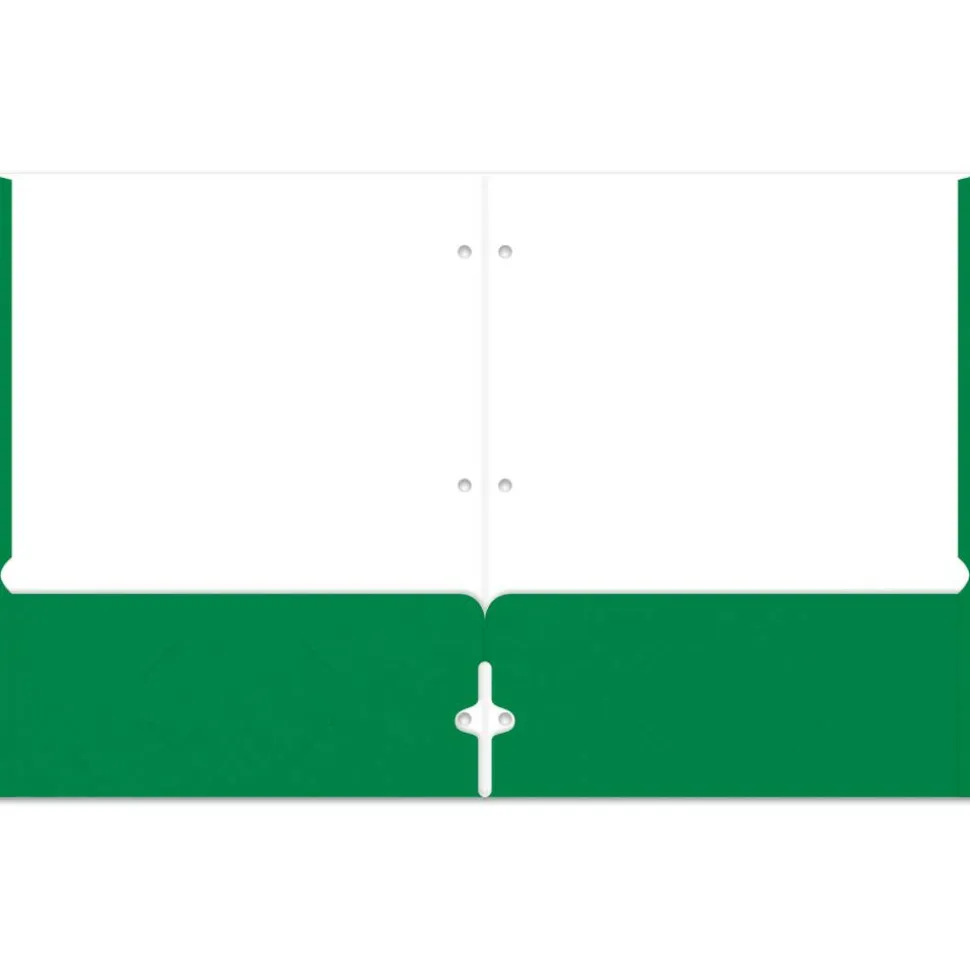 2-Pocket School-Grade Paper Folder, Letter Size, Green