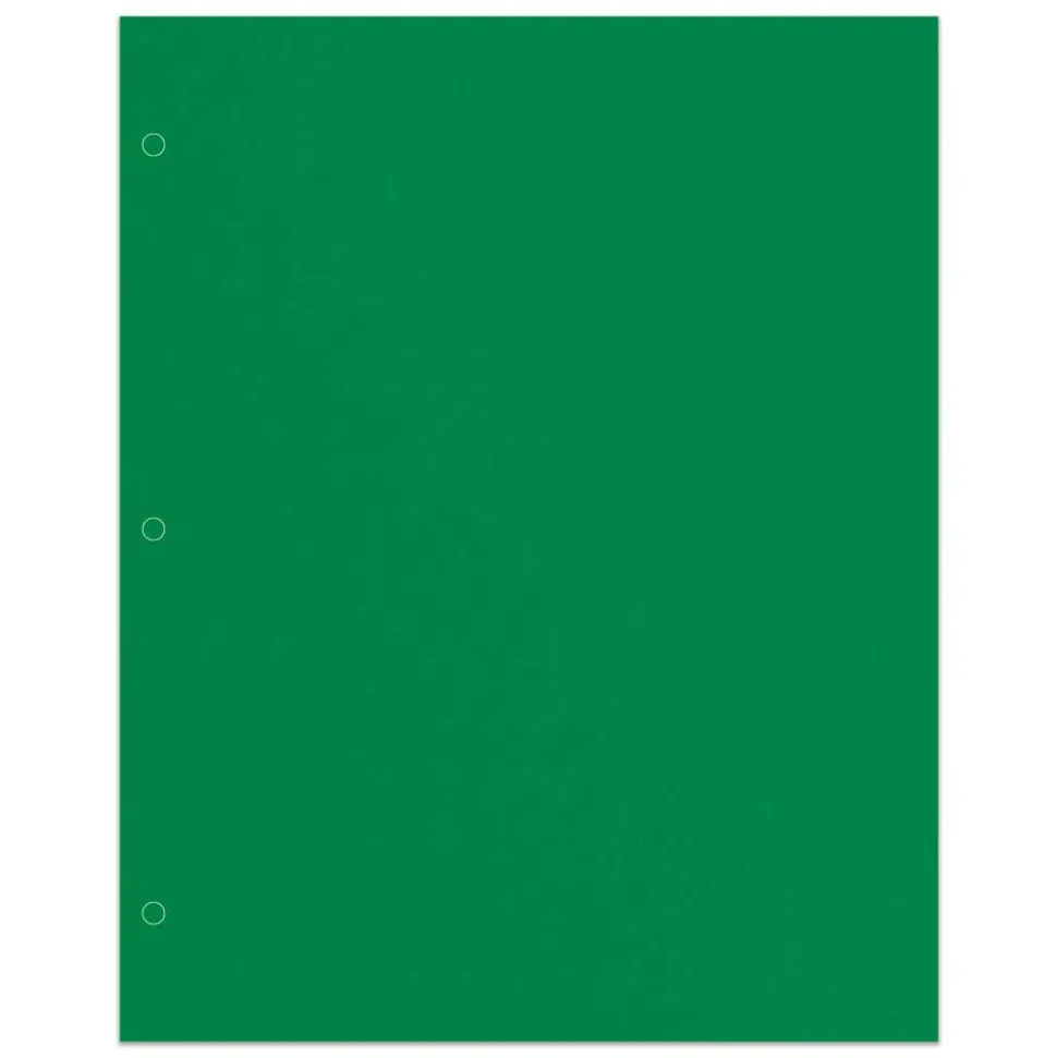 2-Pocket School-Grade Paper Folder, Letter Size, Green
