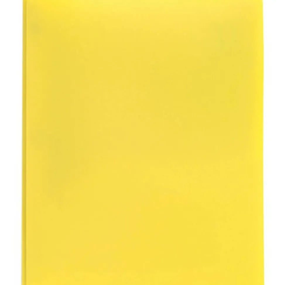 2-Pocket School-Grade Poly Folder with Prongs, Letter Size, Yellow