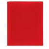 2-Pocket School-Grade Poly Folder with Prongs, Letter Size, Red