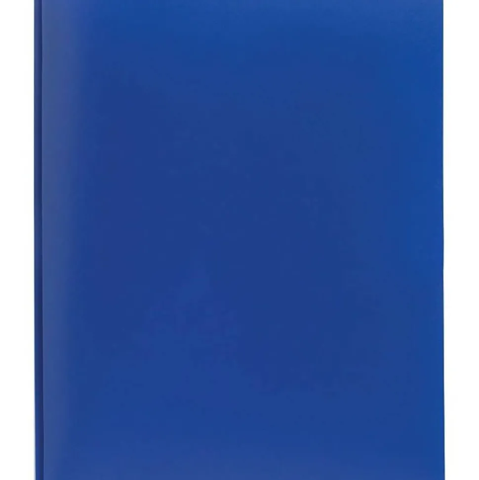 2-Pocket School-Grade Poly Folder with Prongs, Letter Size, Blue