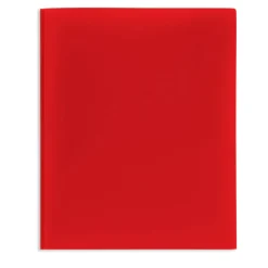 2-Pocket School-Grade Poly Folders With Prongs, 8-1/2