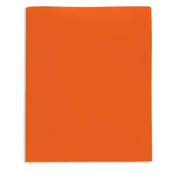 2-Pocket School-Grade Poly Folders With Prongs, 8-1/2