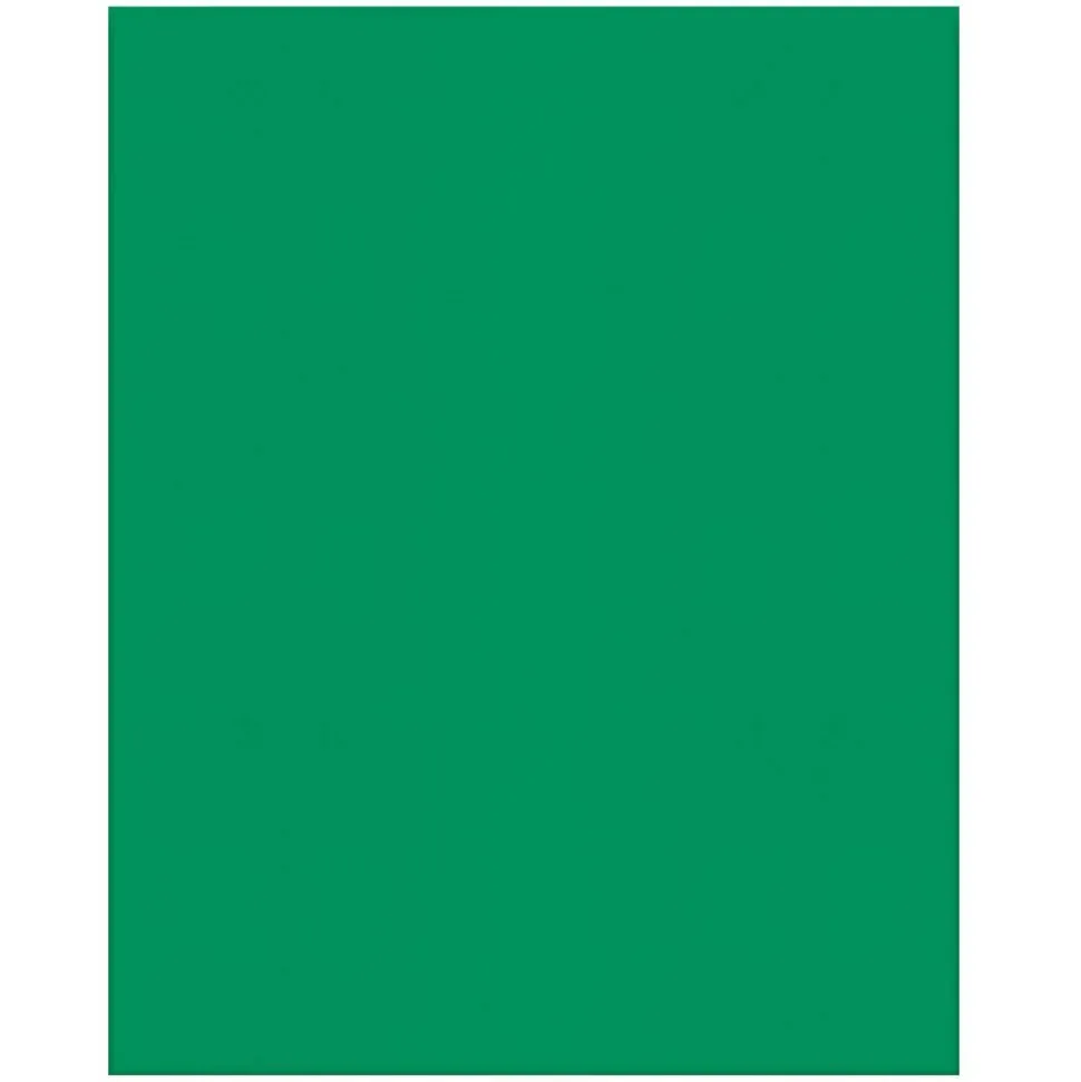 2-Pocket Textured Paper Folders With Prongs, Light Green, Pack Of 10