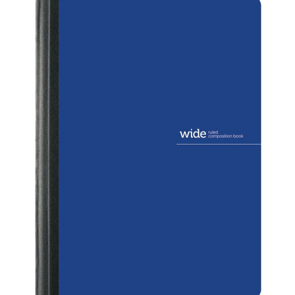 Poly Composition Book, 7-1/2" x 9-3/4", Wide Ruled, 80 Sheets, Blue