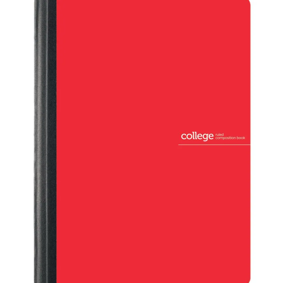 Poly Composition Book, 7-1/2" x 9-3/4", College Ruled, 80 Sheets, Red