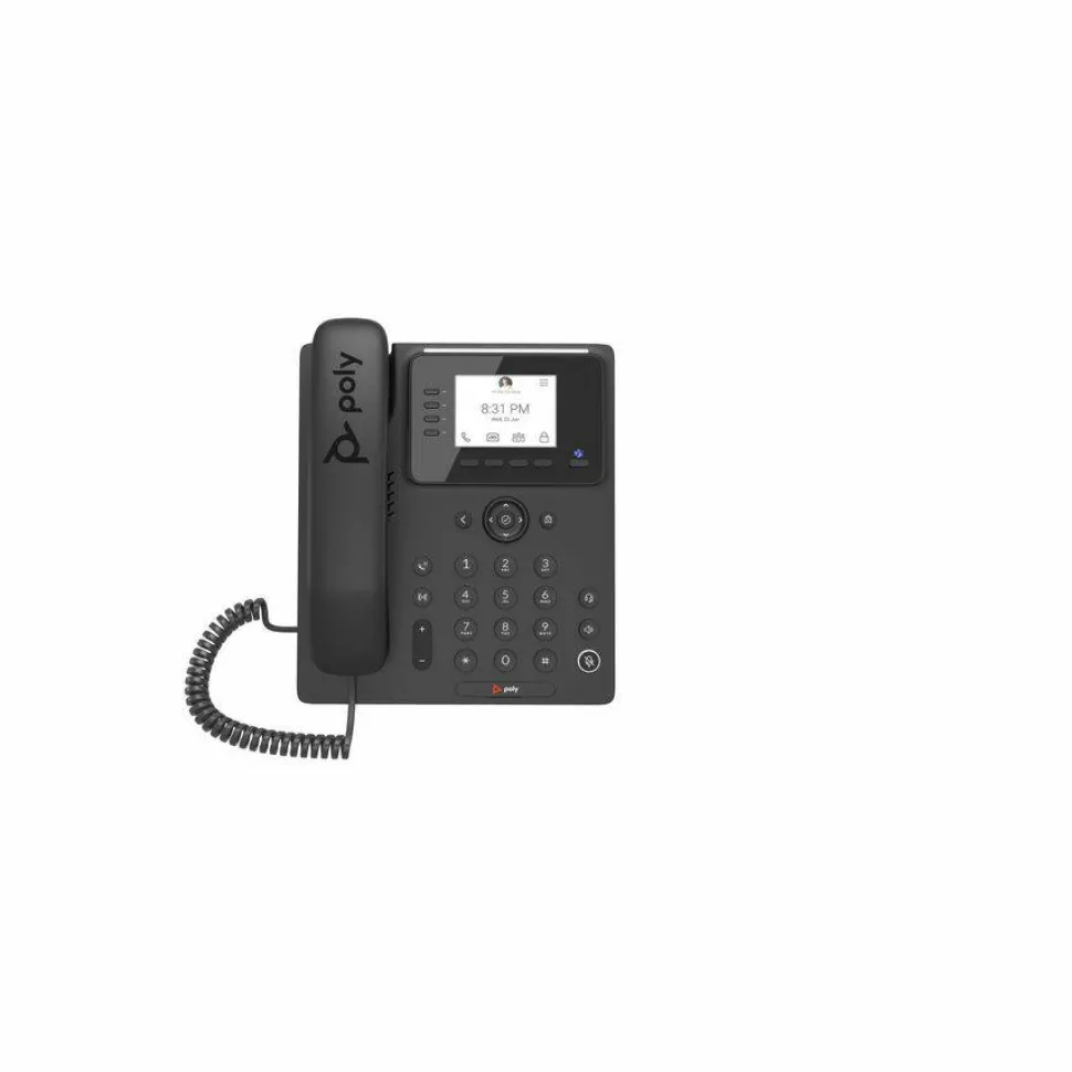 Poly CCX 350 IP Phone - Corded - Corded - Desktop, Wall Mountable - Black