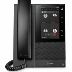 Poly CCX 505 IP Phone - Corded - Corded/Cordless - Wi-Fi, Bluetooth - Desktop, Wall Mountable - Black